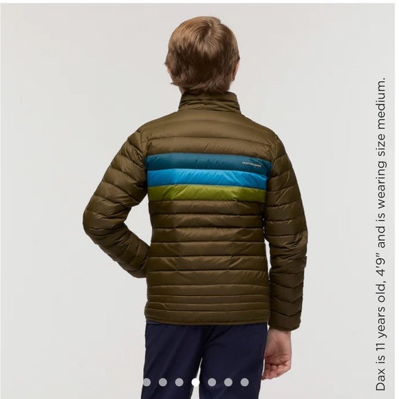 Cotopaxi Kids S Small Fuego Down Jacket Puffer Live Oak Green Blue Puff NWT - Picture 11 of 15
